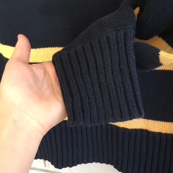 Medium AMERICAN EAGLE Striped Turtleneck Sweater, Preppy, Collegiate, Fall - Picture 6 of 11